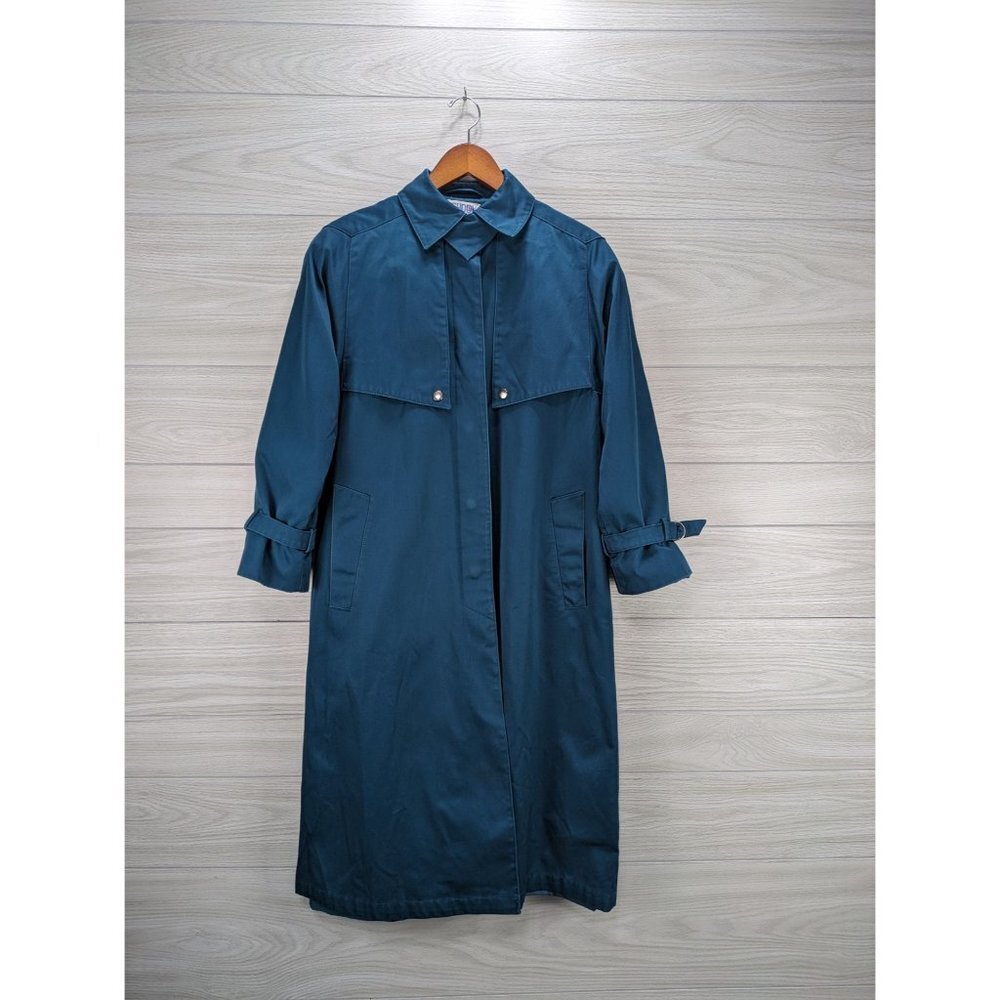 Vintage J.G. Hook Full Length Trench Coat Size 4P - Picture 12 of 16